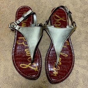 Sam Edelman gold flat sandals